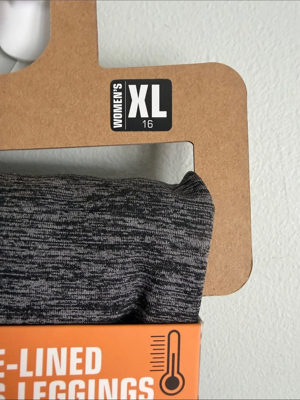 Fleece-Lined Seamless Base Layer Leggings - Charcoal Heather (XL)